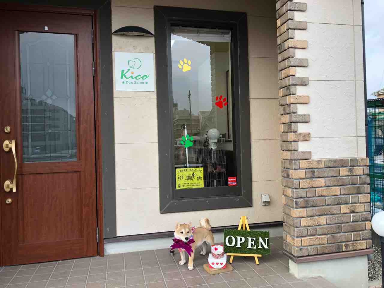 『Dog Salon kico（ドッグサロン キコ）』店舗入口